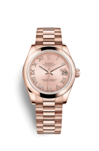 Datejust 31 Everose Domed / President / Pink Roman
