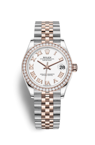 Datejust 31 Stainless Steel/ Rose Gold / Diamond / White – Roman / Jubilee