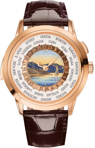 World Time Minute Repeater Grand Complications Enamel Rose Gold White Dial