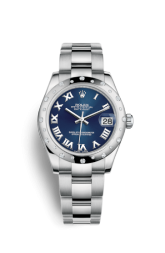 Datejust 31 Stainless Steel Domed Diamond / Oyster / Blue – Roman