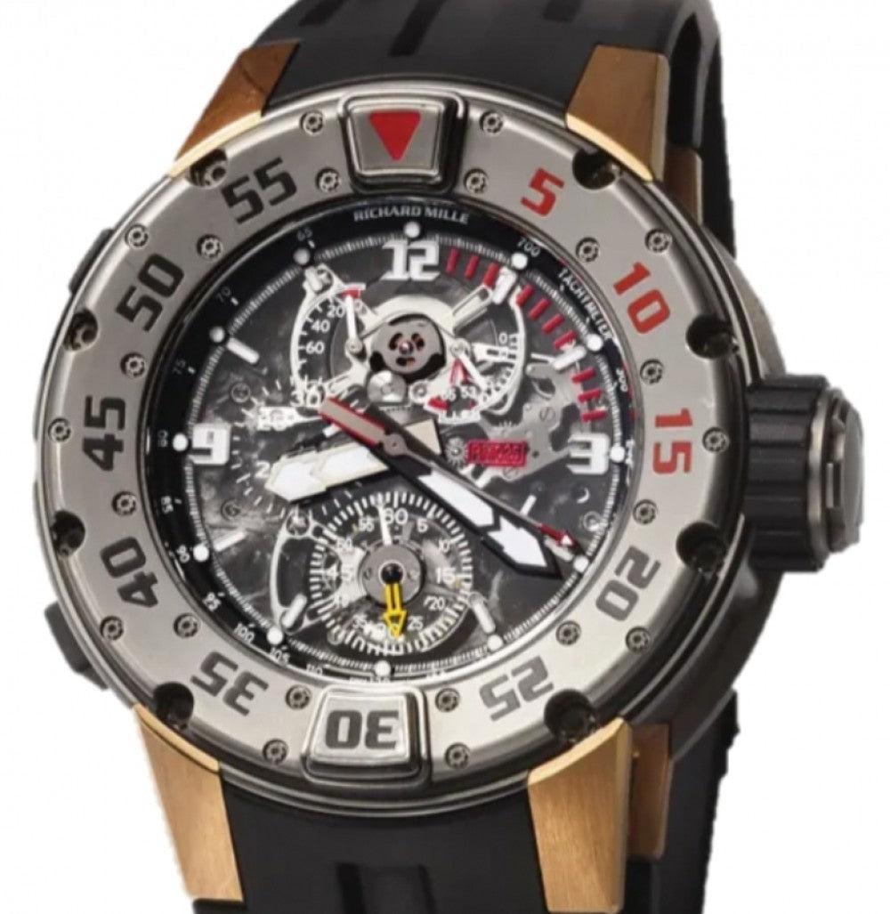 Manual Winding Tourbillon Chronograph Titanium/Red Gold RM 025 BRAND NEW