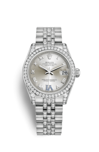 Datejust 31 White Gold Diamond / Jubilee Diamond / Silver Roman