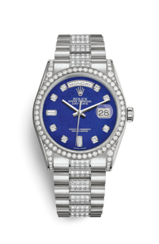 Day-Date 36 White Gold Diamonds / President Diamond / Lapis