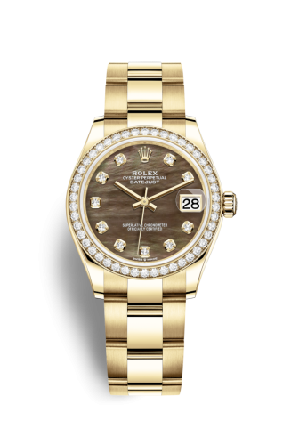 Datejust 31 Yellow Gold / Diamond / Black MOP / Oyster