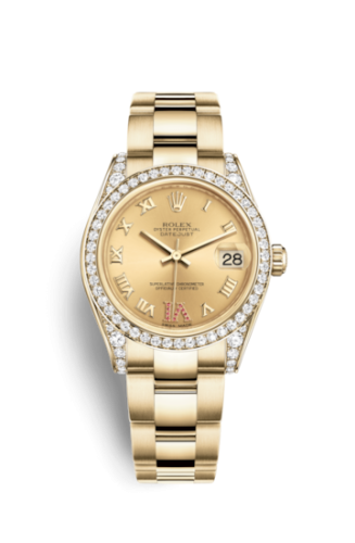 Datejust 31 Yellow Gold Diamond / Oyster / Champagne Roman