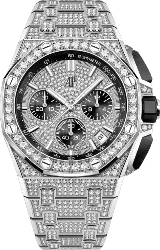 Royal Oak Offshore Selfwinding Chronograph White Gold 43mm Diamond Paved