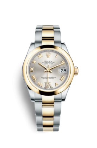 Datejust 31 Rolesor Yellow Domed / Oyster / Silver Roman