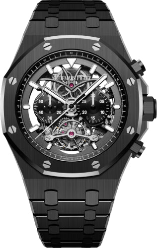 Royal Oak “Skeleton” Tourbillon Chronograph Openworked 44mm Black Ceramic