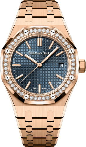 Royal Oak 37mm Selfwinding “50th Anniversary” Rose Gold Diamond Bezel Blue Dial