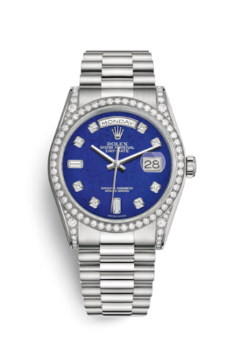 Day-Date 36 White Gold Diamonds / President / Lapis Diamonds