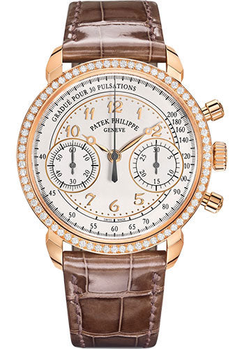Complications Chronograph Rose Gold Silvery Opaline Dial