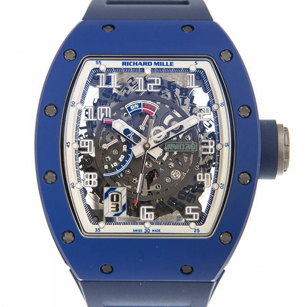 Automatic Winding with Declutchable Rotor Blue Ceramic RM 030