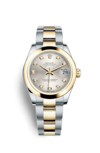 Datejust 31 Rolesor Yellow Domed / Oyster / Silver Diamond