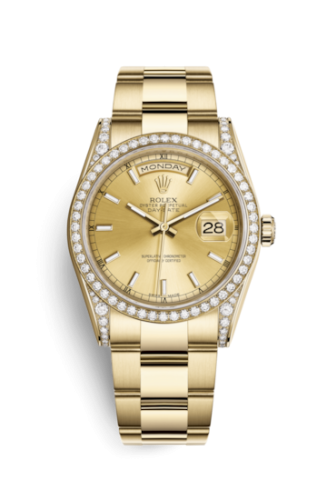 Day-Date 36 Yellow Gold Diamonds / Oyster / Champagne