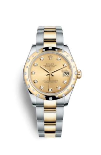 Datejust 31 Rolesor Yellow Domed Diamond / Oyster / Champagne Diamond