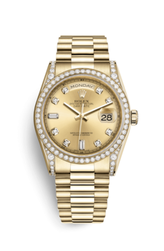 Day-Date 36 Yellow Gold Diamonds / President  / Champagne Diamond