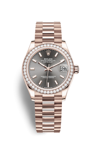 Datejust 31 Rose Gold / Diamond / Grey / President