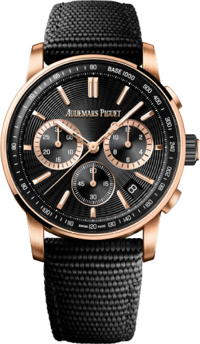 Code 11.59 Chronograph 41mm Pink Rose Gold/Ceramic Black Dial