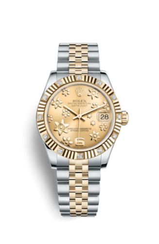 Datejust 31 Rolesor Yellow  Fluted Diamond / Jubilee / Champagne Floral