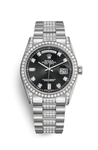 Day-Date 36 White Gold Diamonds / President Diamond / Black Diamond