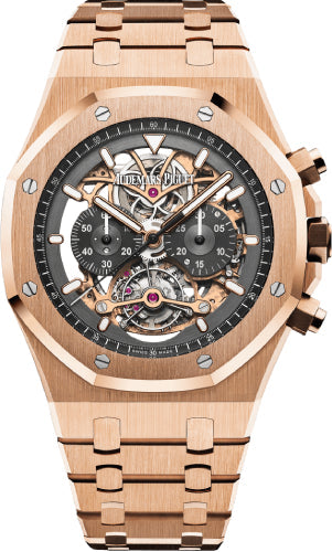 Royal Oak Tourbillon 44mm Chronograph Openworked Rose Gold
