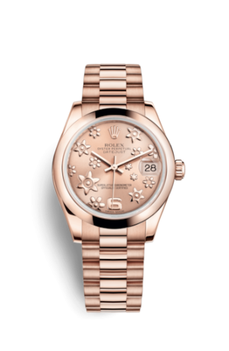 Datejust 31 Everose Domed / President / Pink Floral