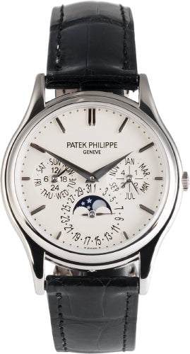 37.2mm Grand Complications White Opaline Index White Gold Leather Automatic
