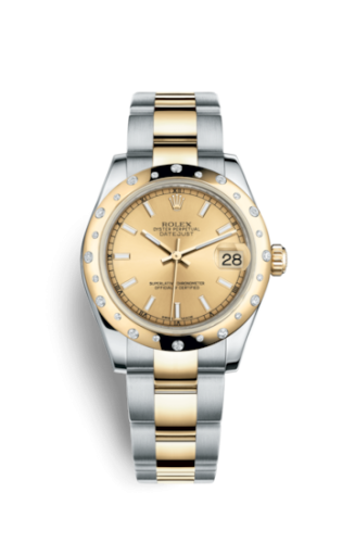 Datejust 31 Rolesor Yellow Domed Diamond / Oyster / Champagne