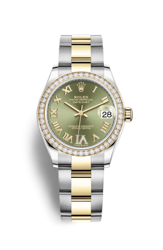 Datejust 31 Stainless Steel / Yellow Gold / Diamond / Olive – Roman / Oyster