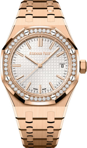 Royal Oak 37mm Selfwinding “50th Anniversary” Rose Gold Diamond Bezel Silver Dial