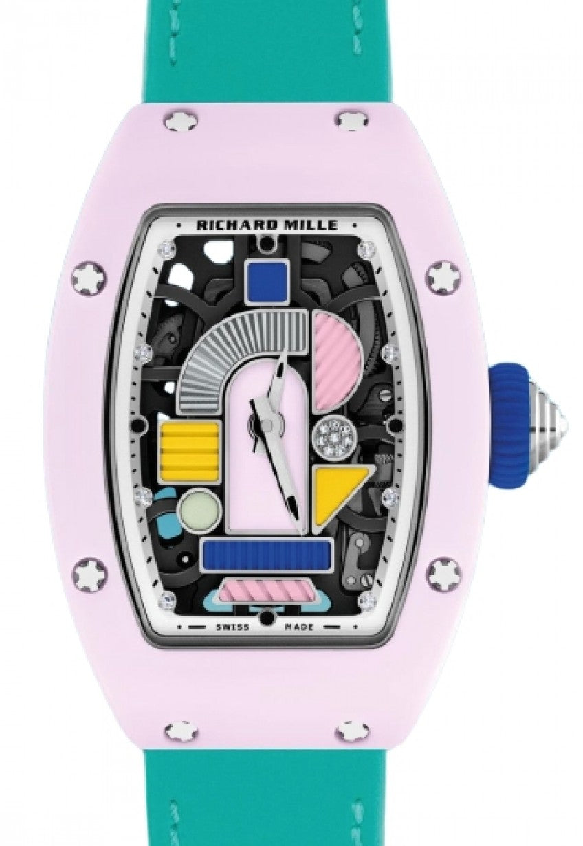 Automatic Winding Coloured Ceramic Blush Pink RM 07-01 BRAND NEW