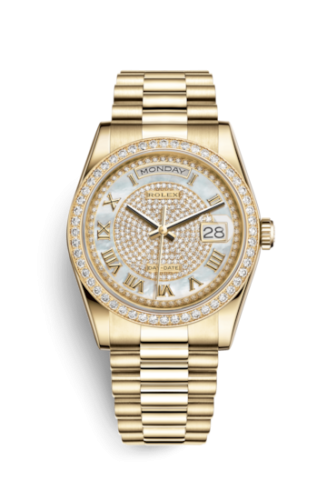 Day-Date 36 Yellow Gold Diamonds / President Diamond / Paved Roman