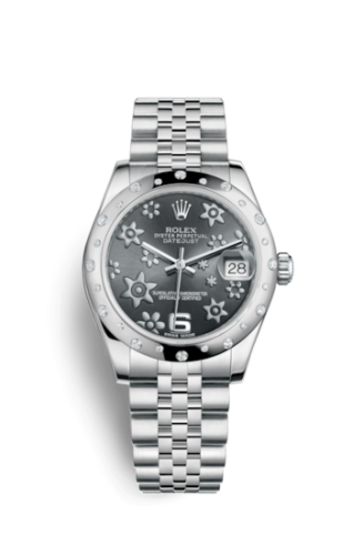 Datejust 31 Stainless Steel Domed Diamond / Jubilee / Dark Rhodium Floral