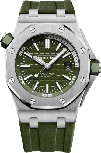 Royal Oak Offshore Diver Khaki Index Stainless Steel Rubber 42mm