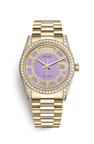 Day-Date 36 Yellow Gold Diamonds / President / Lavender Jade Carousel