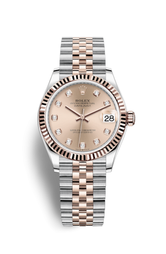 Datejust 31 Stainless Steel/ Rose Gold / Fluted / Rose – Diamond / Jubilee