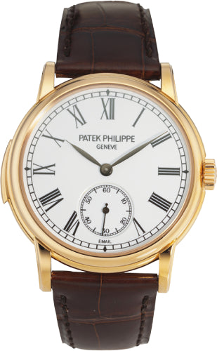 Grand Complications 38mm White Roman Rose Gold Leather Automatic
