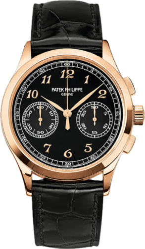 Complications 39.4mm Black Opaline Arabic Rose Gold Leather