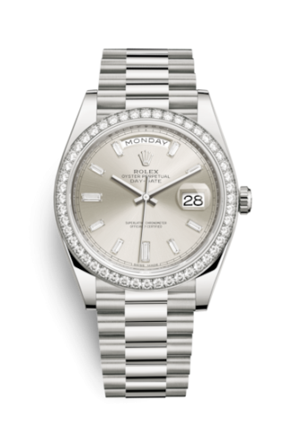Day-Date 40 White Gold / Diamond / Silver Diamonds