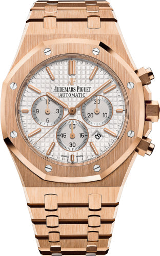 Royal Oak 41mm Chronograph Rose Gold Silver Dial