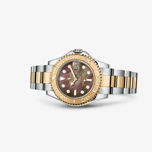 Yacht-Master 35 Rolesor Black Mother of Pearl