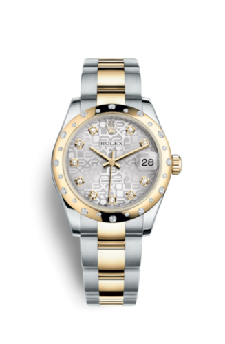 Datejust 31 Rolesor Yellow Domed Diamond / Oyster / Silver Computer