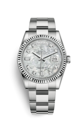 Day-Date 36 White Gold Fluted / Oyster / MOP