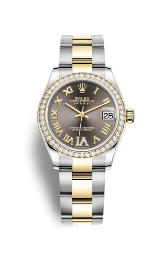 Datejust 31 Stainless Steel / Yellow Gold / Diamond / Grey – Roman / Oyster
