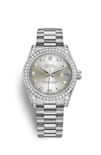 Datejust 31 White Gold Diamond / President / Silver Diamond