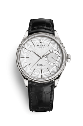Cellini Date White Gold / Silver / Alligator Black