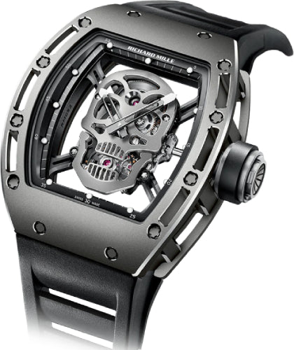 Limited Edition Skull Titanium Tourbillon 50mm Openworked Dial