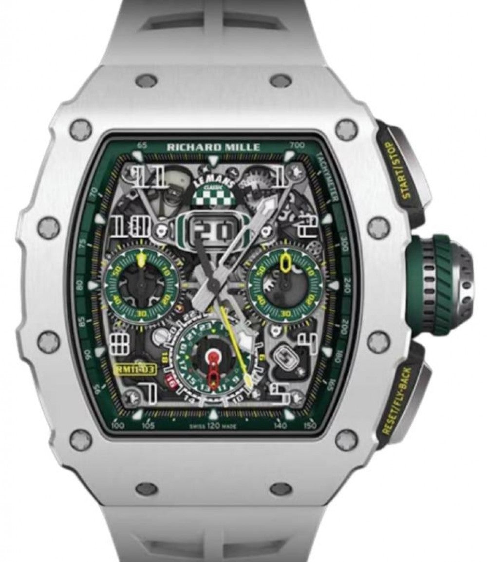 Automatic Flyback Chronograph Le Mans Classic Carbon Ceramic White RM 11-03