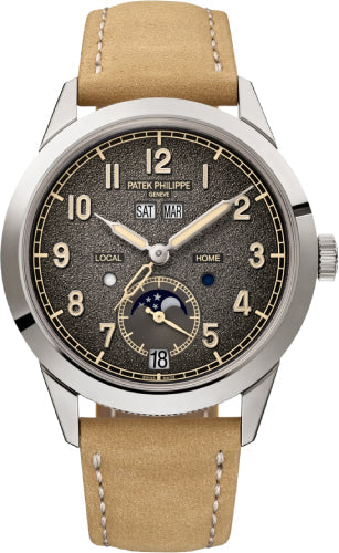 Complications Annual Calendar Travel Time White Gold Textured Grey Dial