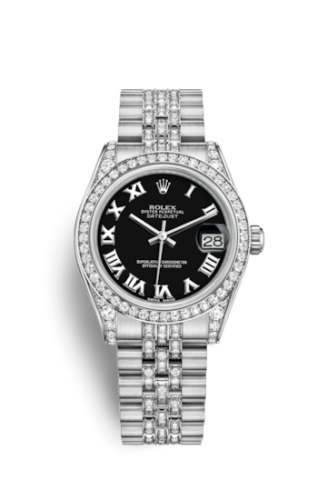 Datejust 31 White Gold Diamond / Jubilee Diamond / Black Roman